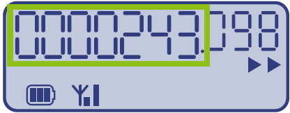 Cijfers invullen bij digitale watermeter
