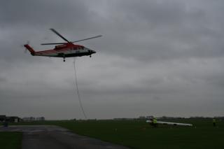 Helikopter doet opmetingen