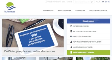 Screenshot homepagina nieuwe website