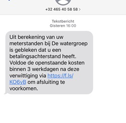 Voorbeeld valse sms
