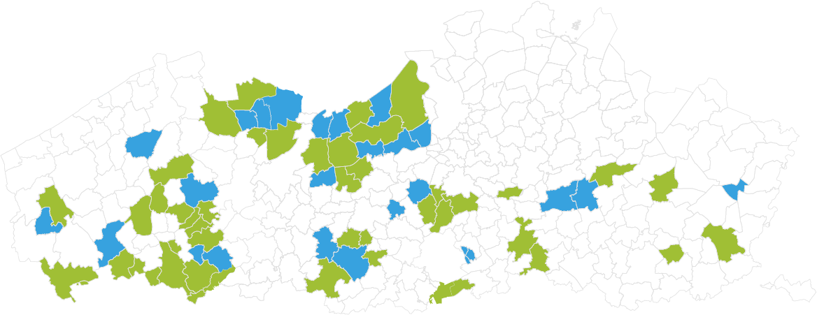 riopact vennoten gemeentes kaart