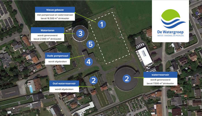 grondplan werken in Hooglede