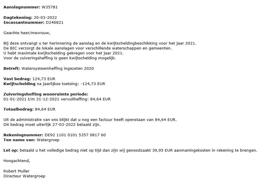 voorbeeld phishing maart 2022
