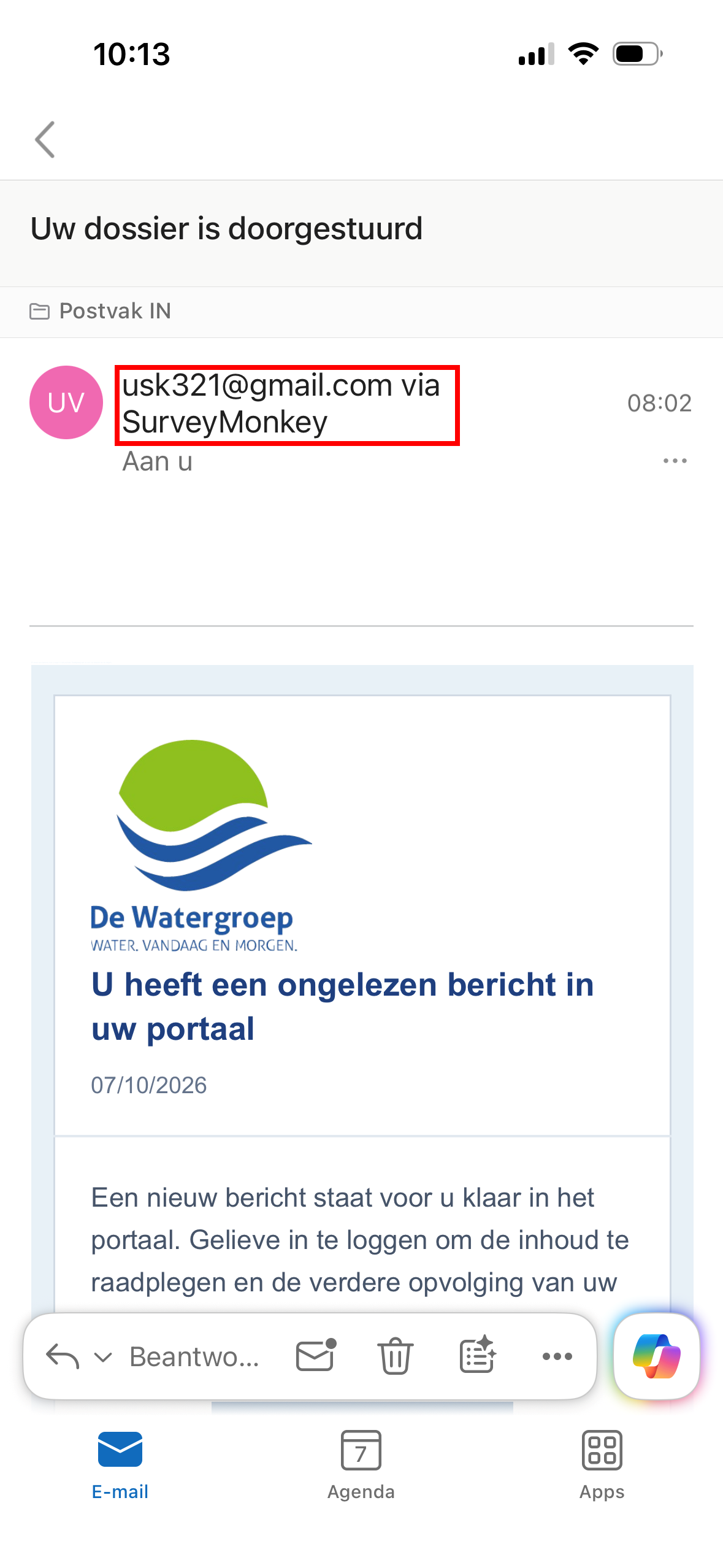 voorbeeld e-mail phishing