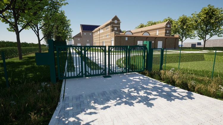 schets van het waterproductiecentrum nieuwerkerken