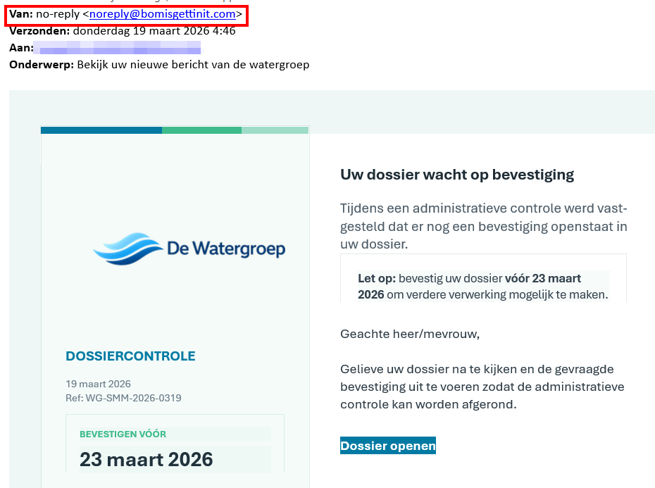 voorbeeld phishing e-mail