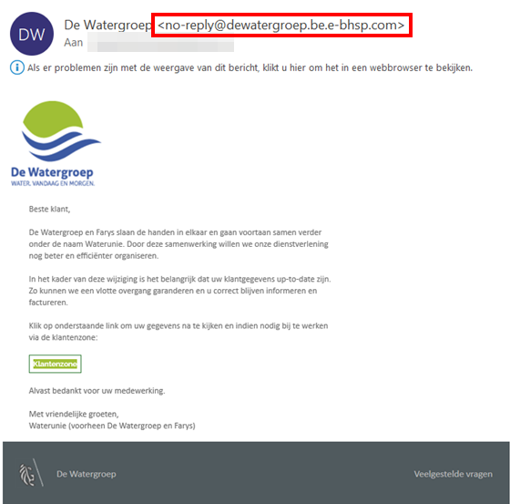 voorbeeld phishing