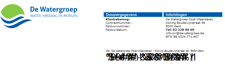 Barcode De Watergroep