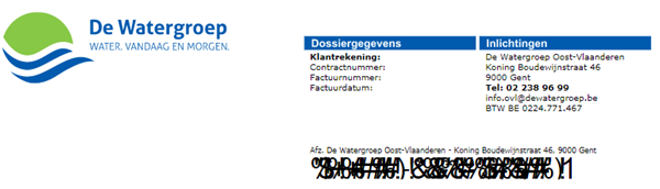 Barcode De Watergroep